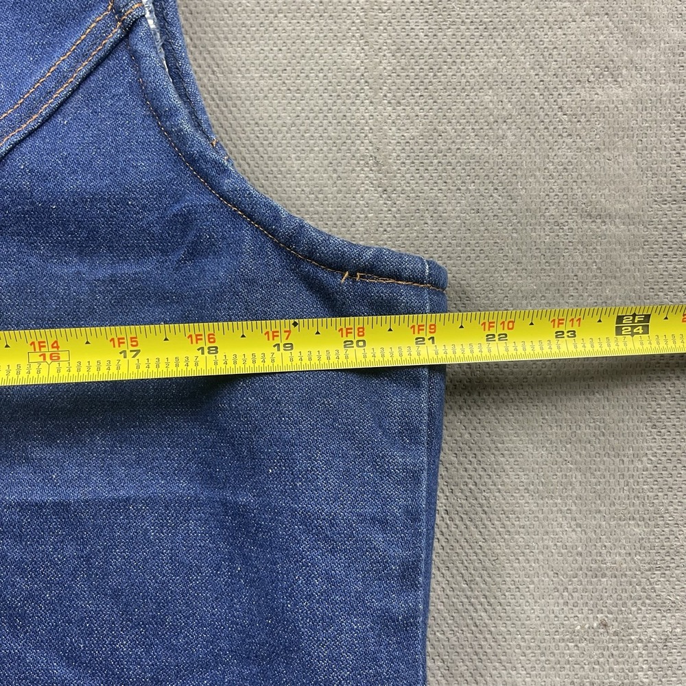 Vintage Wrangler Denim Vest‎ Mens Large Blue Sherpa Lined Button Up USA - Picture 9 of 11
